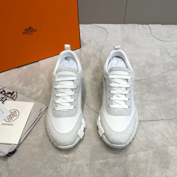 Hermes hermes Bouncing sneakers knit and suede goatskin sneakers. - Image 7