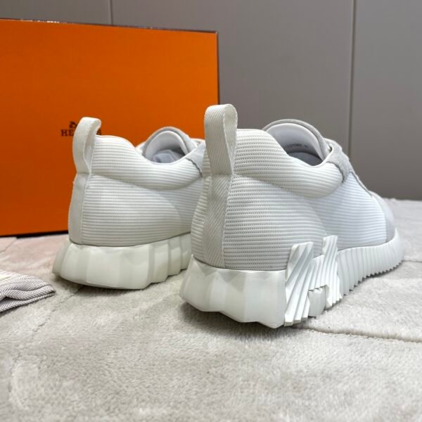 Hermes hermes Bouncing sneakers knit and suede goatskin sneakers. - Image 4
