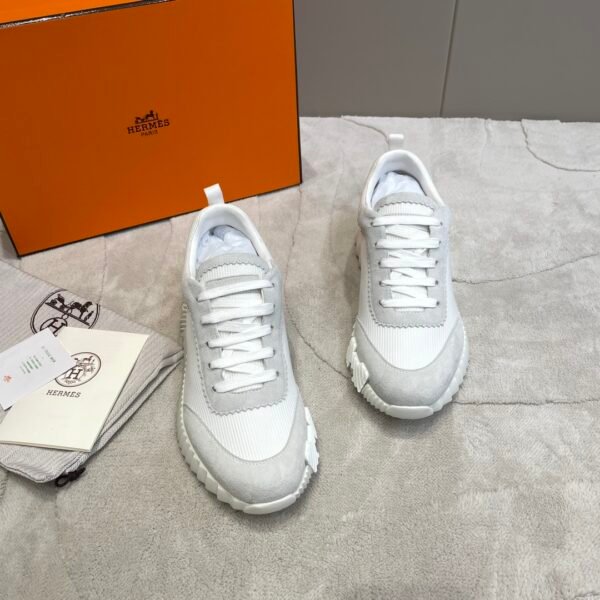 Hermes hermes Bouncing sneakers knit and suede goatskin sneakers. - Image 5