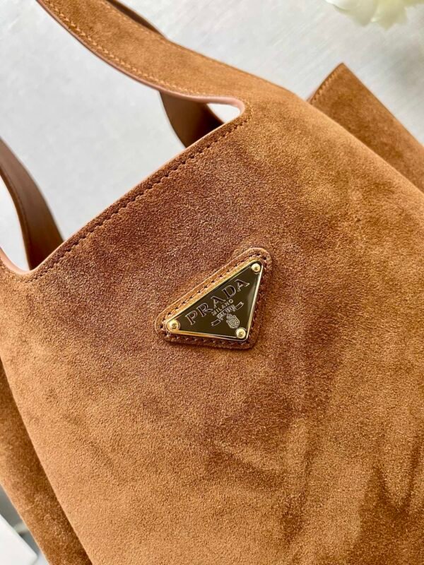 Prada Brushed Leather Bucket Bag/Brown - Image 5