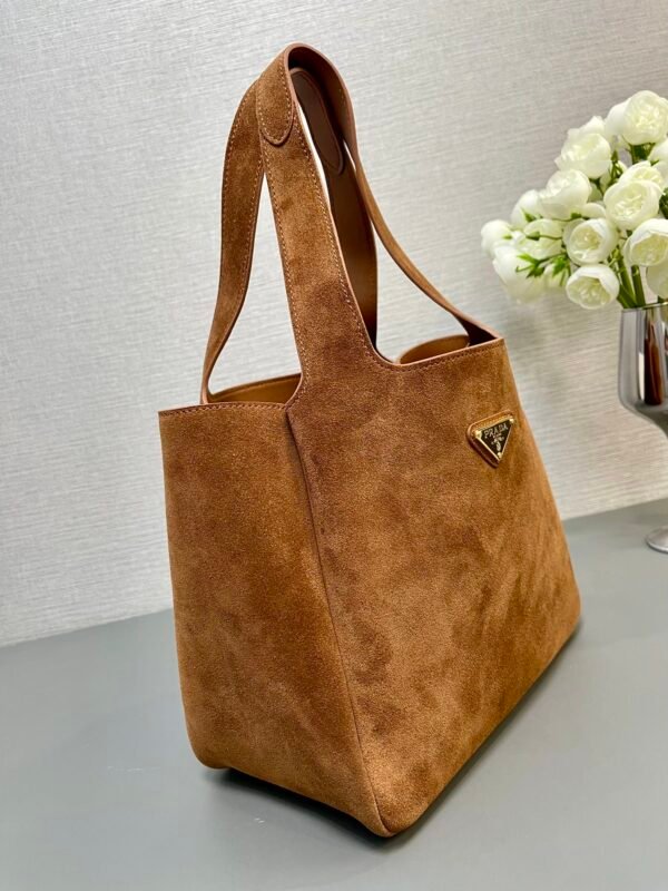 Prada Brushed Leather Bucket Bag/Brown - Image 6