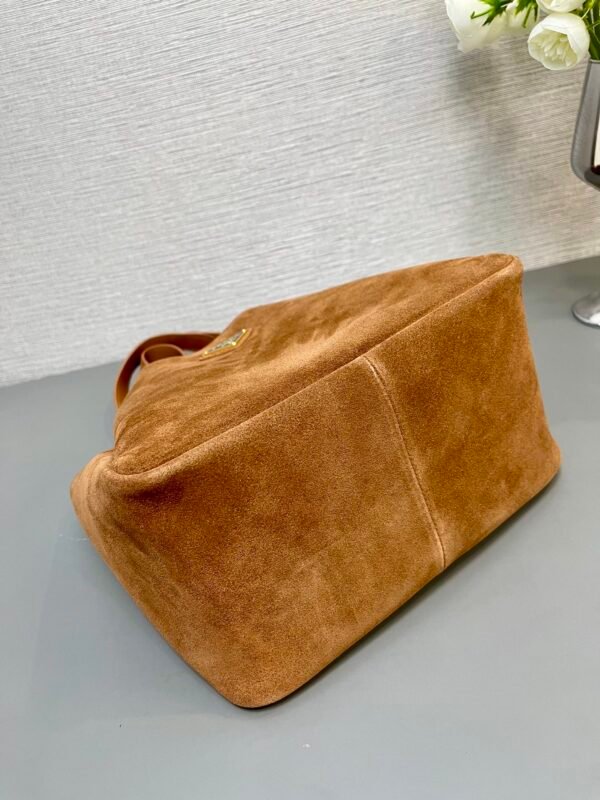 Prada Brushed Leather Bucket Bag/Brown - Image 7
