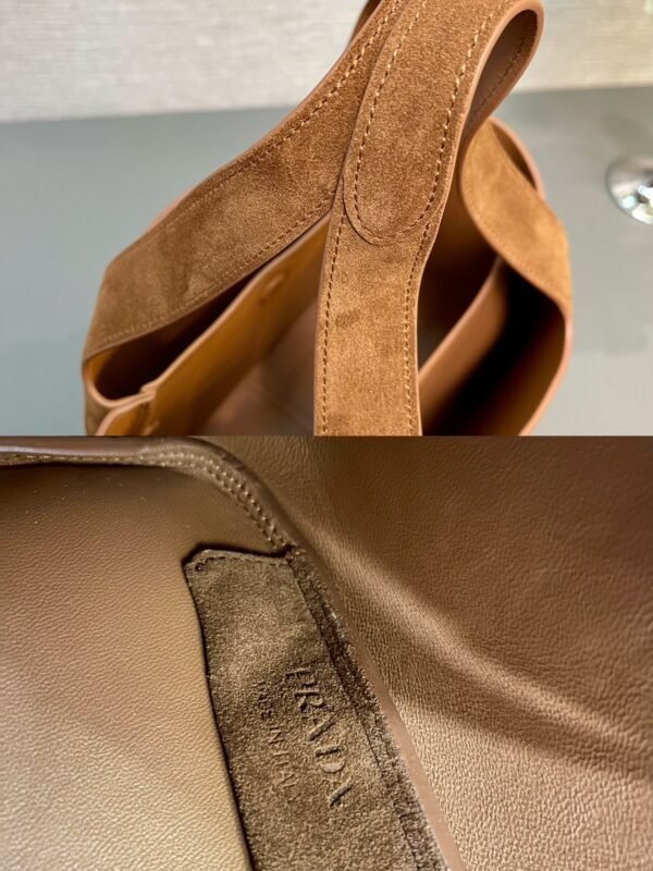 Prada Brushed Leather Bucket Bag/Brown - Image 10