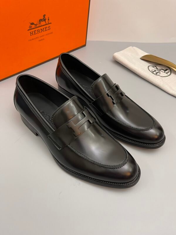HERMÈS Hermes men's leather shoes - Image 7