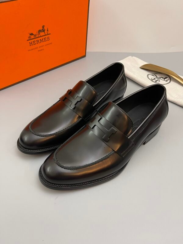 HERMÈS Hermes men's leather shoes - Image 10