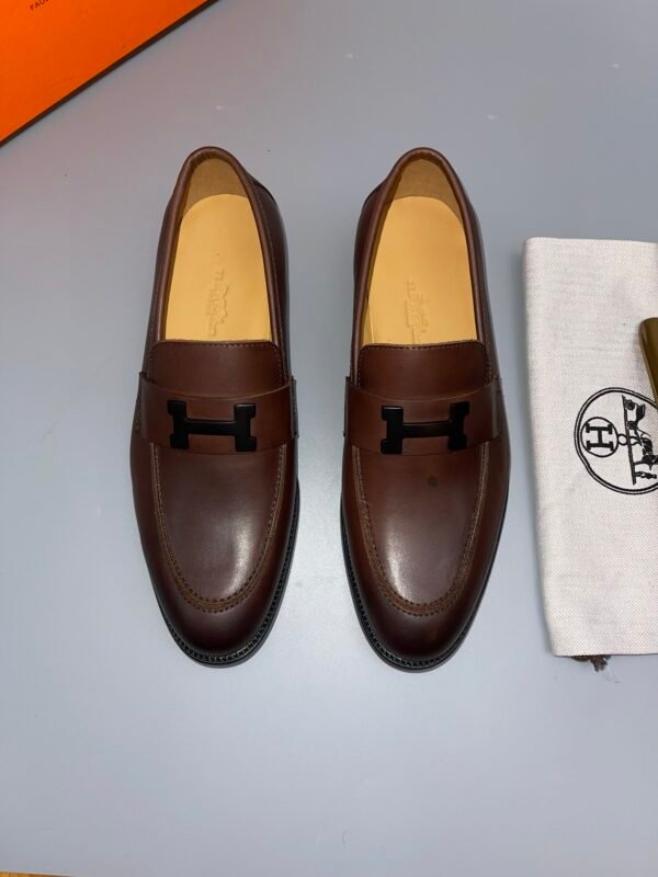 HERMÈS Hermes men's leather shoes - Image 3