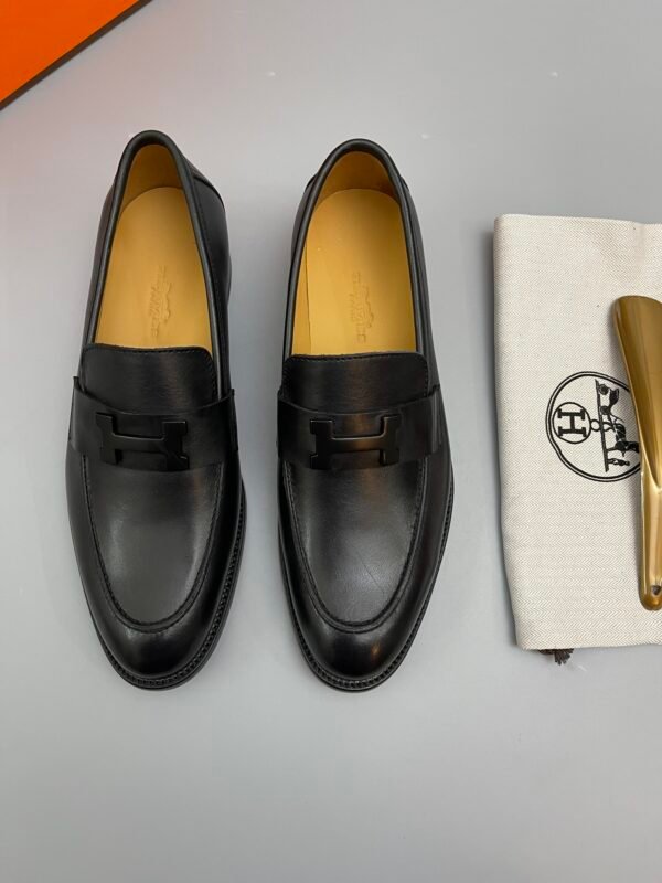 HERMÈS Hermes men's leather shoes - Image 8