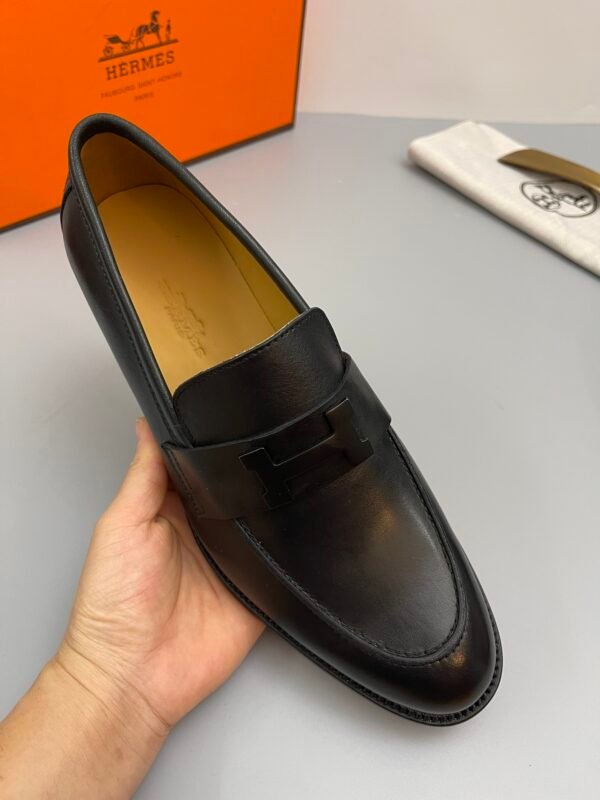 HERMÈS Hermes men's leather shoes - Image 7