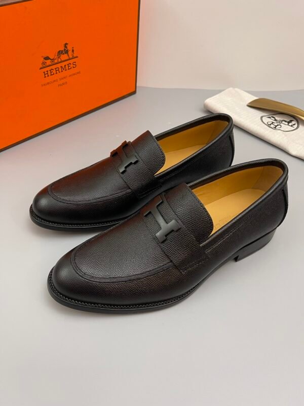 HERMÈS Hermes men's leather shoes - Image 3