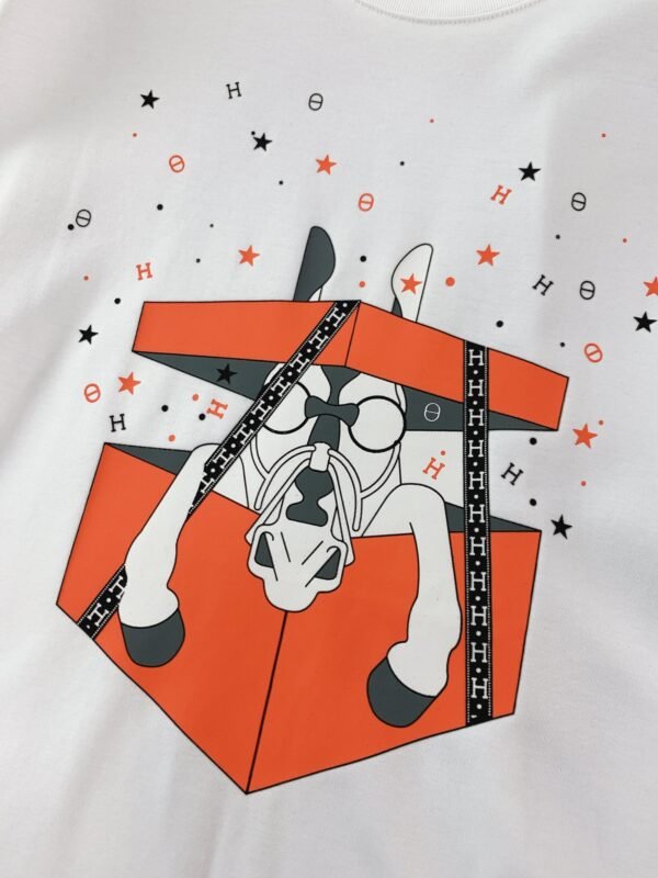 Hermès 2024SS Spring/Summer New Arrivals Men's high-level casual short TEE - Image 5