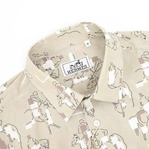 HERMES Hermes full print mosaic pattern long sleeve shirt - Image 6