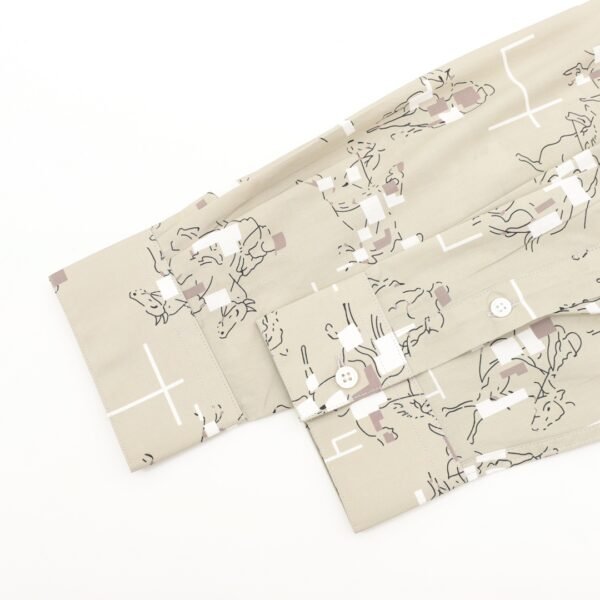 HERMES Hermes full print mosaic pattern long sleeve shirt - Image 4