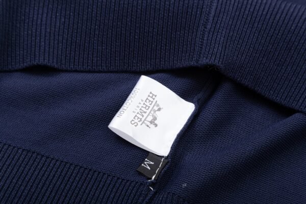 HERMES color blocked collar knit sweater round collar - Image 5