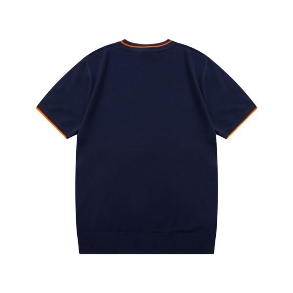 HERMES color blocked collar knit sweater round collar - Image 9