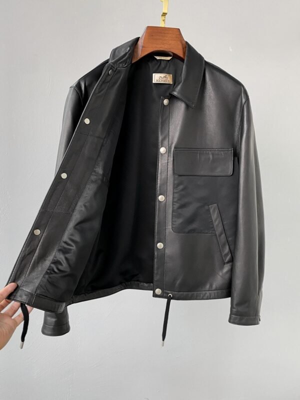 Hermes new products, leather jacket jacket - Image 4
