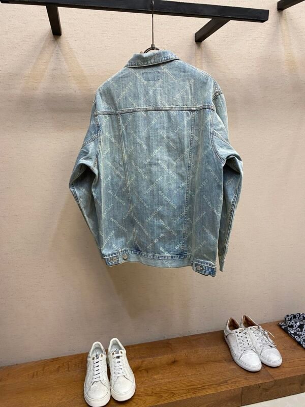 Balenciaga denim jacket with all-over prints - Image 3
