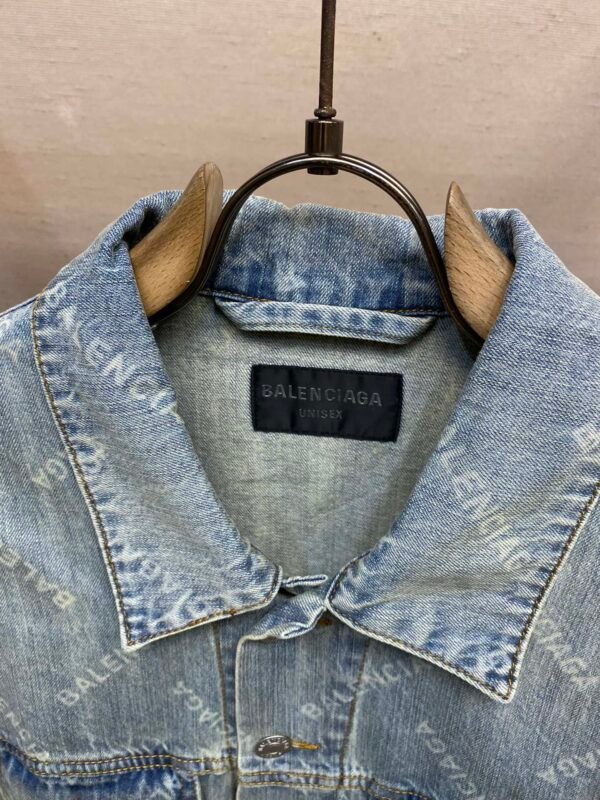 Balenciaga denim jacket with all-over prints - Image 4