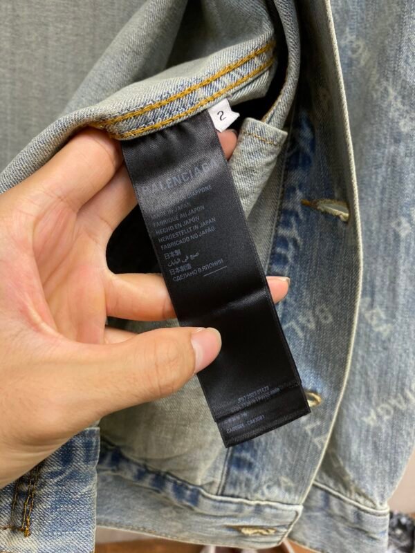 Balenciaga denim jacket with all-over prints - Image 9