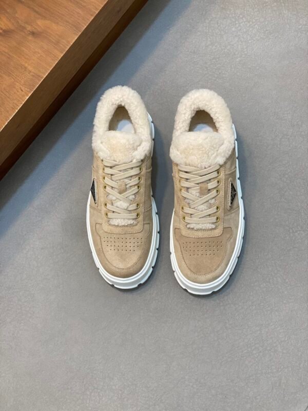 Prada Men's Lace-Up Sneakers in Leather for Fall/Winter - Image 6