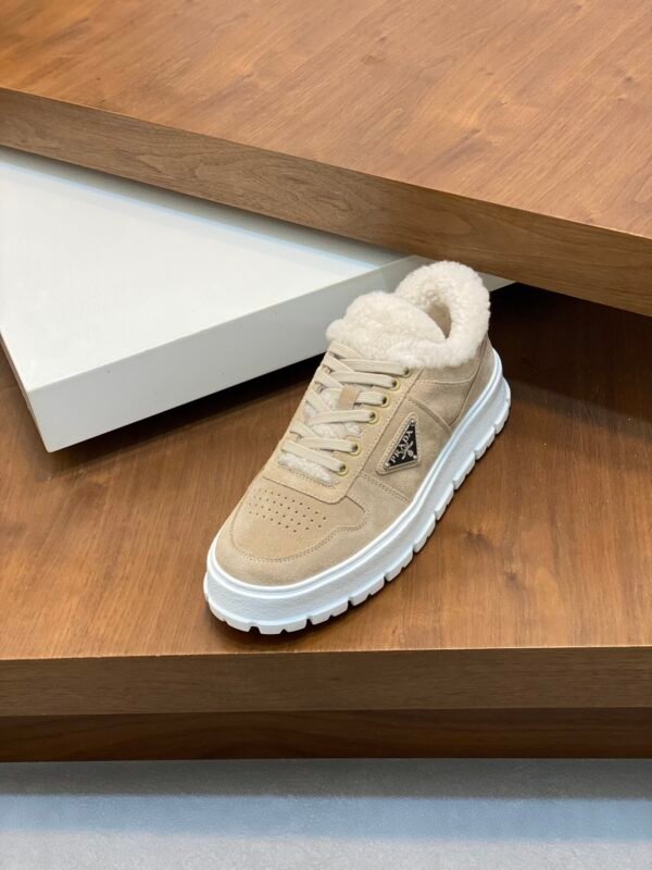Prada Men's Lace-Up Sneakers in Leather for Fall/Winter - Image 8