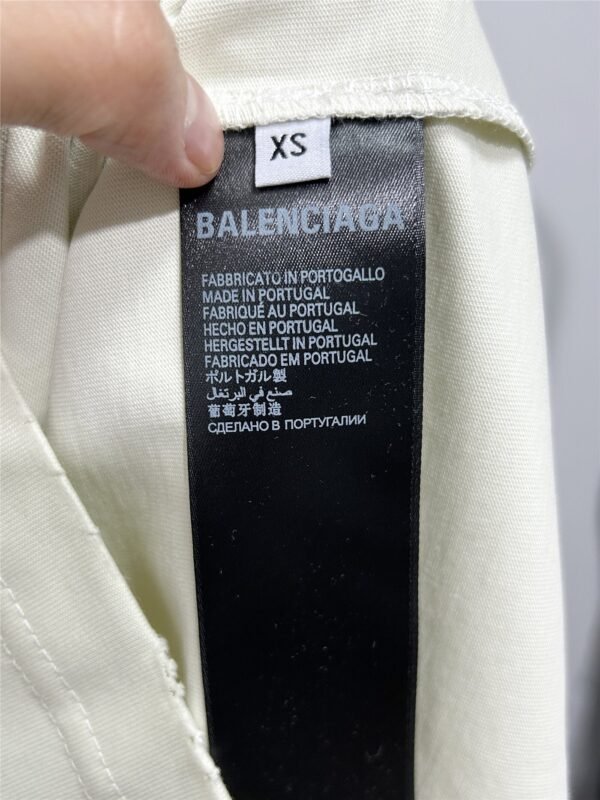 BALENCIAGA Men's and Women's Ink Splash Printed Letter Short Sleeve T-Shirt - Image 10
