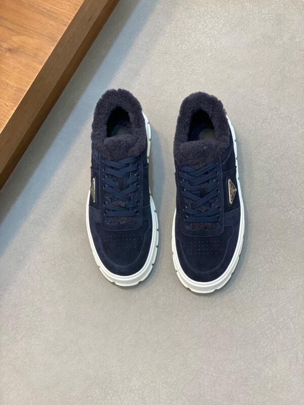 Prada Men's Lace-Up Sneakers in Leather for Fall/Winter - Image 2