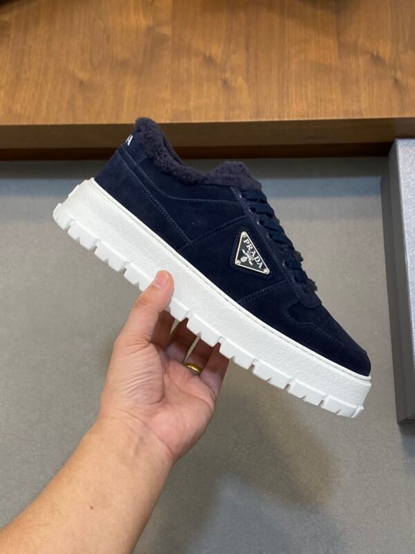 Prada Men's Lace-Up Sneakers in Leather for Fall/Winter - Image 8