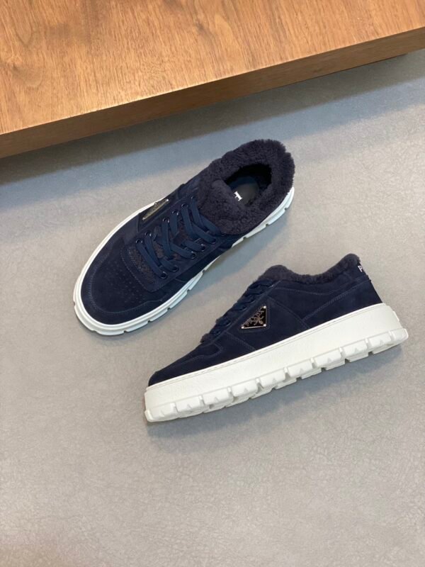 Prada Men's Lace-Up Sneakers in Leather for Fall/Winter - Image 5