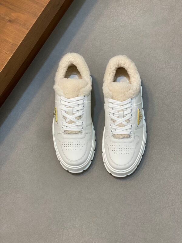 Prada Men's Lace-Up Sneakers in Leather for Fall/Winter - Image 7