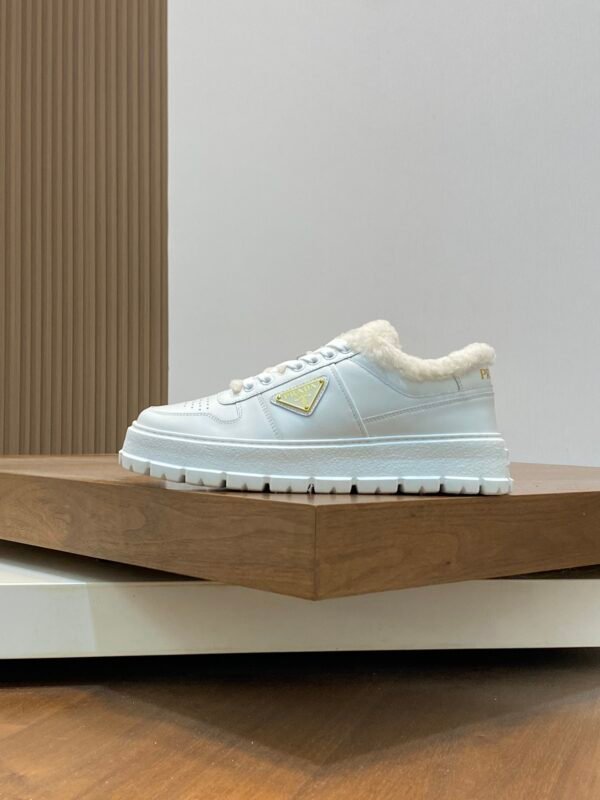 Prada Men's Lace-Up Sneakers in Leather for Fall/Winter - Image 8