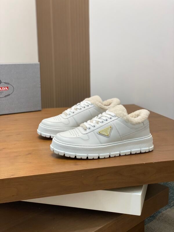 Prada Men's Lace-Up Sneakers in Leather for Fall/Winter - Image 2