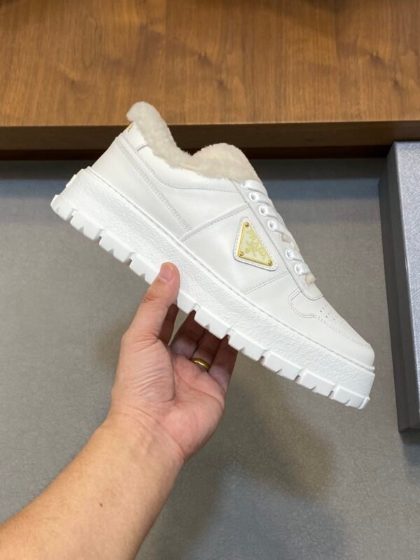Prada Men's Lace-Up Sneakers in Leather for Fall/Winter - Image 4