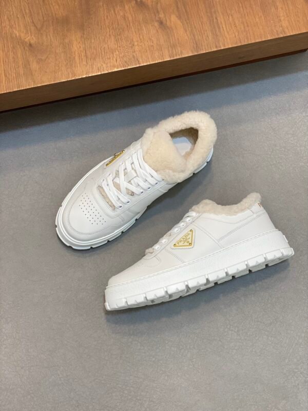 Prada Men's Lace-Up Sneakers in Leather for Fall/Winter - Image 9