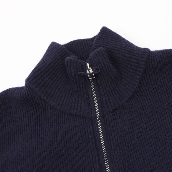PRADA PRD24FW reverse triangle knit zipper cardigan jacket - Image 6