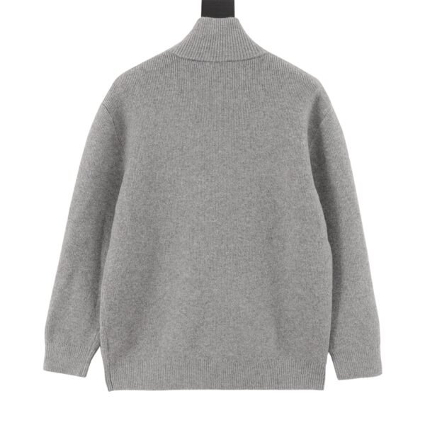 PRADA PRD24FW reverse triangle knit zipper cardigan jacket - Image 10