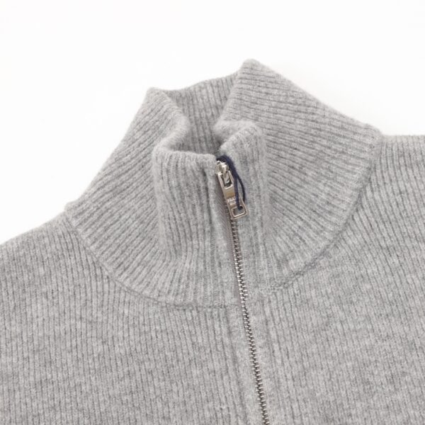 PRADA PRD24FW reverse triangle knit zipper cardigan jacket - Image 6