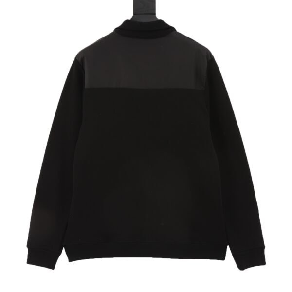 PRADA/Prada 24Fw Pocket Badge Triangle Label Half Zip Lapel Sweatshirt - Image 9