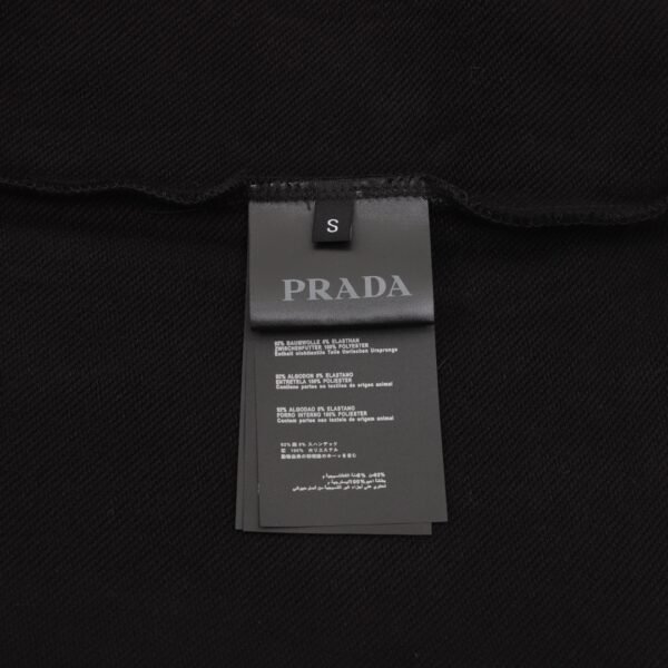 PRADA/Prada 24Fw Pocket Badge Triangle Label Half Zip Lapel Sweatshirt - Image 3