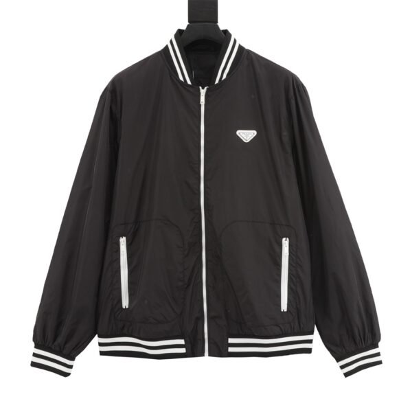 Prada Prada Triangle Label Webbing Woven Zipper Jacket - Image 4