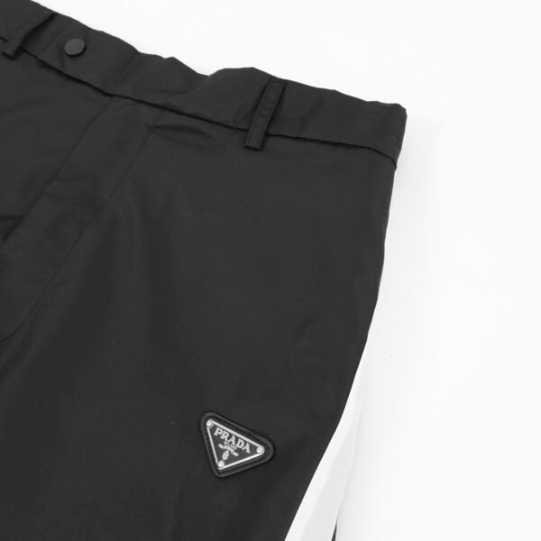 Prada Nylon Side Stripe Webbing Trousers - Image 4