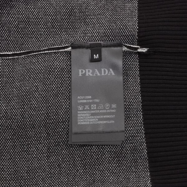 Prada color knit letter logo knit round neck sweater - Image 2
