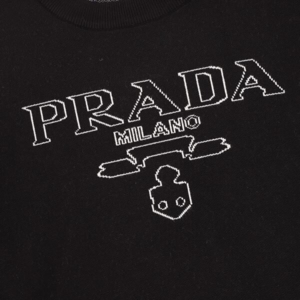 Prada color knit letter logo knit round neck sweater - Image 5