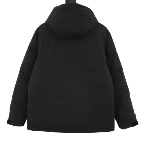 Prada 24Fw Red Label Embossed and Triangle Label Badge Hooded Down Jacket - Image 9