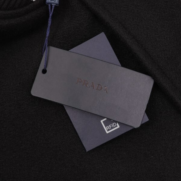 Prada Lambswool Patchwork Baseball Jacket Coat - Image 5