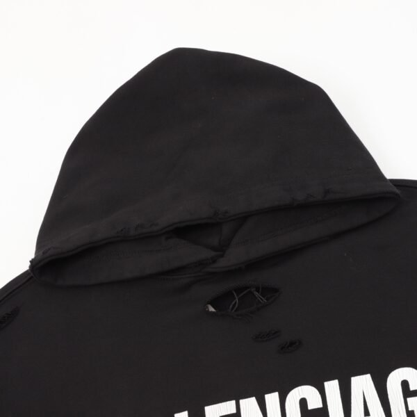 Balenciaga Turtle Letter Raglan Hooded Art Hooded Sweatshirt - Image 4
