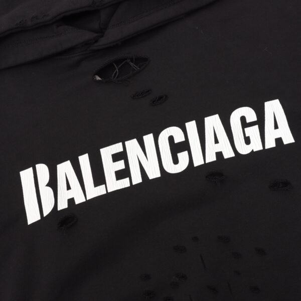 Balenciaga Turtle Letter Raglan Hooded Art Hooded Sweatshirt - Image 6