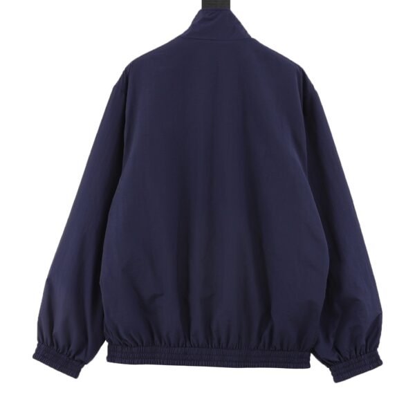 Balenciaga show loop sports icon embroidered reversible leather jacket - Image 3