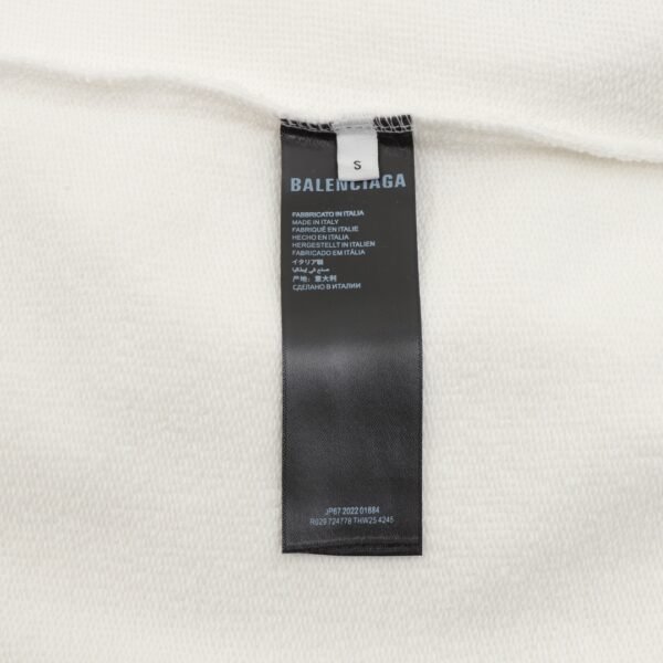 Balenciaga 3B SPORTS ICON Large Silhouette Embroidered Hooded Sweatshirt - Image 8