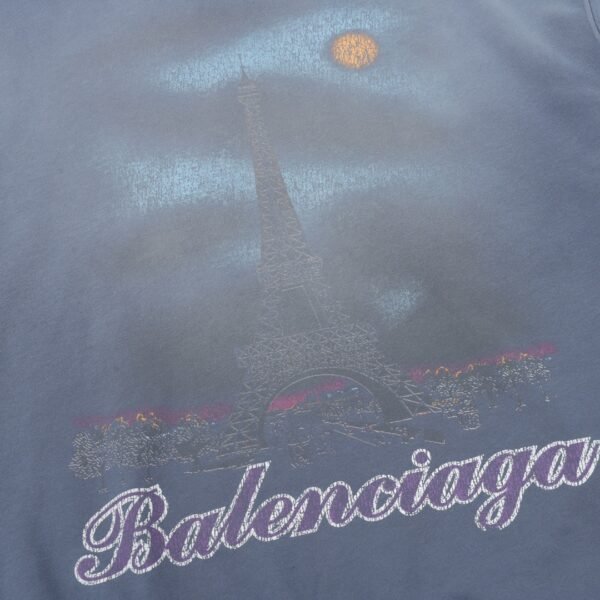 Balenciaga 24Fw Tower Inkjet Graffiti Hooded Sweatshirt - Image 5