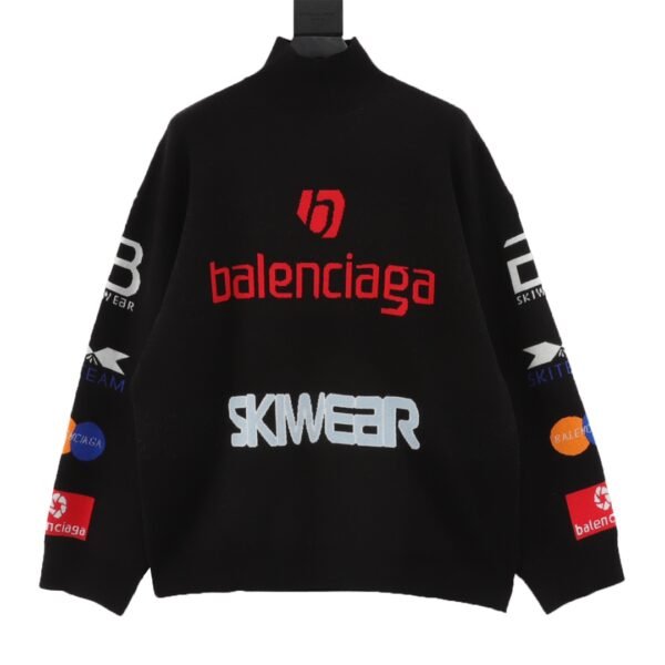 Balenciaga new racing turtleneck knit sweater